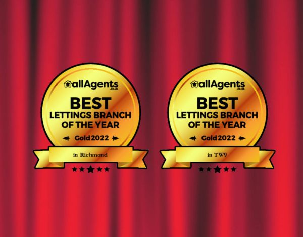 We've Won Two allAgent Gold Awards for Best Letting Agent