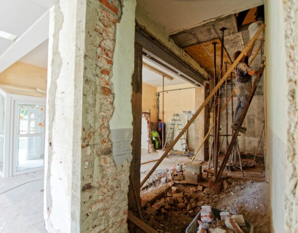 Image of house renovations taking place.