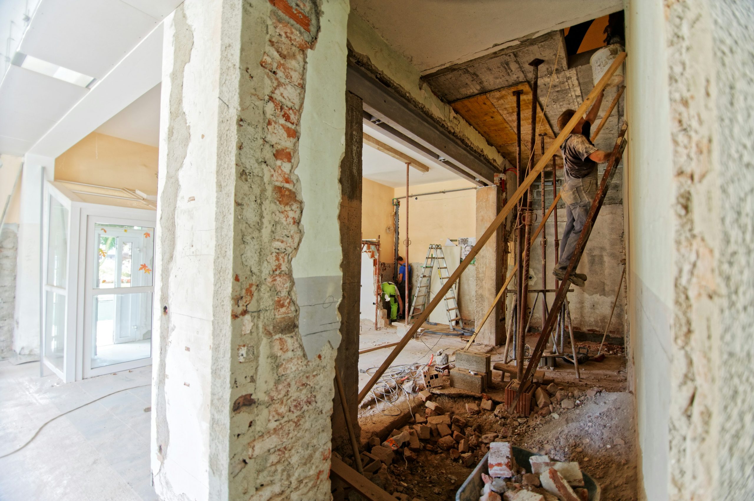 Image of house renovations taking place.
